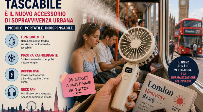 IL VENTILATORE TASCABILE È IL NUOVO STATUS SYMBOL DI LONDRA