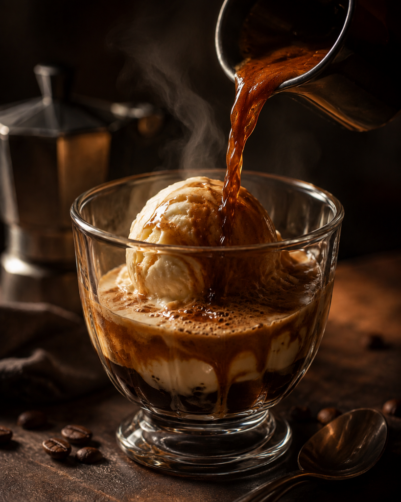 Il famoso affogato italiano che delizia i palati più esigenti.